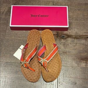 Juicy Couture Vibrant Pink and Orange Sandals